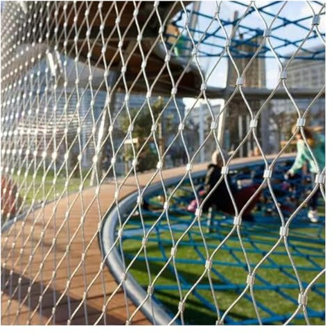 DGAMHF Drahtgitter Verzinkt Flexibles Seilnetz Aus Edelstahl, Absturzsicherungszaun for Große Höhen, 2 Mm Drahtdurchmesser, Maschenloch 5 cm, Treppenschutznetz for Den Kindergarten(0.8x4m)