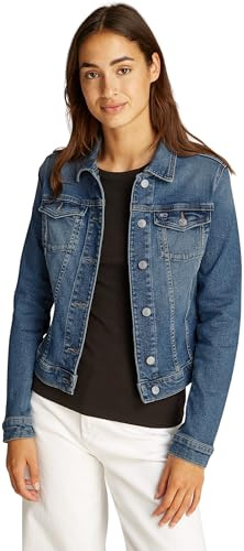 Tommy Jeans Donna Giacca in Jeans Vivianne Chiusura con Bottoni, Blu (Denim Medium), S