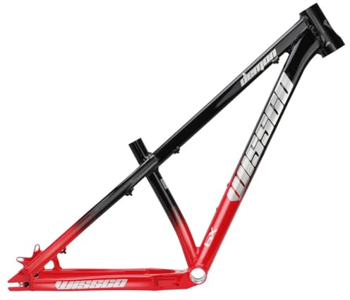 HIMALO Dirt Jump Cuadro De Bicicleta De Montaña 26er 27.5er Cuadro MTB 14'' XC/Am Aleación De Aluminio Cuadro Hardtail QR 135mm Cuadro con Freno De Disco(Color:Black Red,Size:27.5 * 14'')