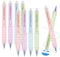 Hopton 8 Stück Radierbarer Kugelschreiber, Bunt Tintenroller Radierbar, Kugelschreiber Radierbar, Radierbare Stifte, Wärmeempfindliche Erasable Pen, Schulsachen Bürobedarf, 0,5 mm Blau