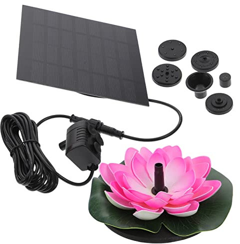 BESPORTBLE Fontaine Solaire Flotte étang fonctionnalité Bain Piscine Solar Fountain Panneaux solaires Water Pump Fontaine nénuphar Solaire Décoration de Jardin Plastiques Techniques Colorful