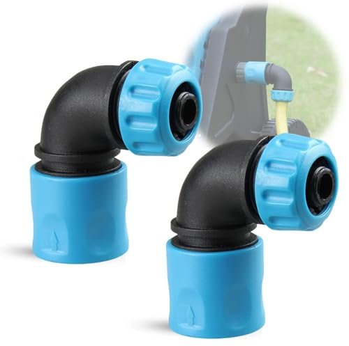 2 Pcs 1/2(12.5mm) Garden Hose Elbow Quick Connector 90 Degree Universal Irrigation Hosepipe Connectors