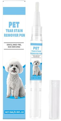 GkgWuxf Removedor de manchas de lágrimas de perro, removedor de manchas de ojos de gato, suministros de aseo de mascotas, solución de limpieza para animales pequeños y medianos, prevención de la salud