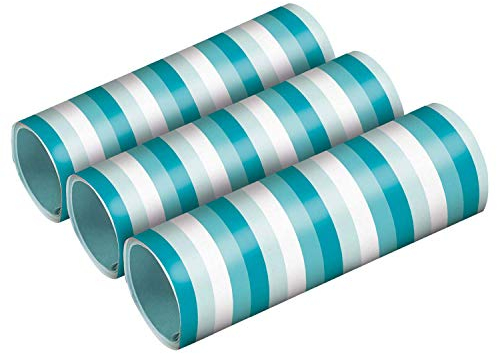 amscan 9904636 - Filanti Aqua Glamor, 3 Rotoli da 18 Tubi, Decorazione, Festa a Tema, Carnevale