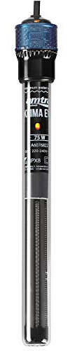 Amtra Klima Evo - Chauffage Automatique pour Aquariums Jusqu'à 75 L, Réglable des 18 à 34 desgrés, Tube des Quartz Incassable, avec Ventouses, Puissance 75W