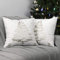 Lewondr Goldstempeln Gestickt Kissenbezeug, 2 Stück Quadratische Dekokissen Hülle Weihnachten Dekorative Zierkissenbezüge mit Weihnachtenbaum Muster für Sofa Auto Hause Schlafzimmer Bett, Silber