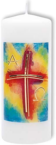 Osterkerze by Fritz Cox® eine christliche Kerze zum Osterfest als Zeichen des Glaubens und des ewigen Lebens (150027)