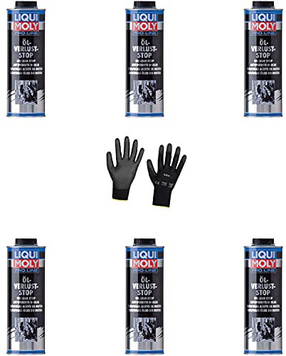 Iloda 6xOriginal Liqui Moly 1l Pro-Line Öl-Verlust-Stop 5182 Schutzhandschuhe