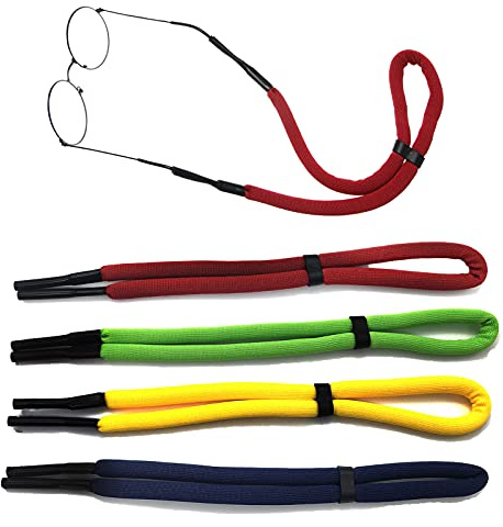 Laccetto Porta Occhiali da Sole Sport 4Pezzi, Corda Regolabile, Cinturino per Orologio, Fascia Eyewear Cord