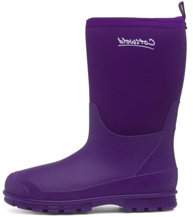 Cotswold Hilly Neoprene Childrens Wellington Boot Unisex Kids Purple Size 3