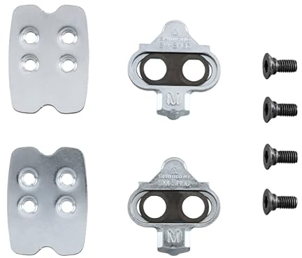 Shimano Universell einsetzbar Sm-56 SM-SH56 SPD Cleat-Set (Paar) Mehrfachentriegelung mit Klammermutter, Silber, Einheitsgröße