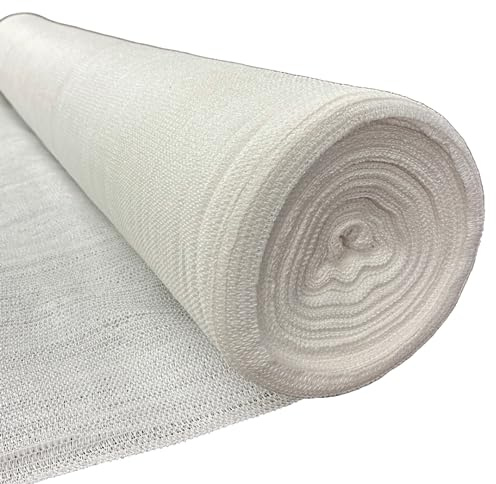 Farm Plastic Supply - White Shade Cloth - 50% - Mesh Fabric for Fence Privacy Screen, Garden Shade, Mesh Fence Screening, Shade Cloth Rolls, Wind Screen (6' x 10')