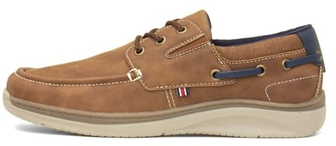Comfy Steps Harlan Mens Tan Boat Shoe - Size 8 UK - Brown