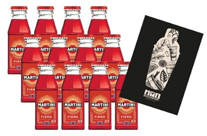 Individuelles Set mit Martini Fiero Miniatur 12er Set Aperitif 12x 60ml (14,4% Vol.) - [Enthält Sulfite]