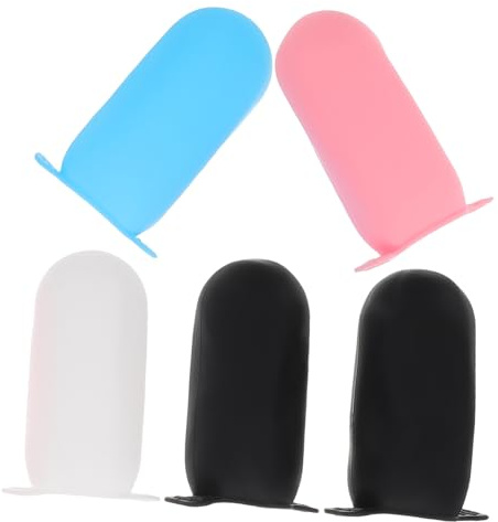 WRITWAA 5pcs Silicone Bottle Covers Leak Travel Essentials for Women Men Elastic Sleeves for Toiletries Wash Bottle Covers Silicone Elastic