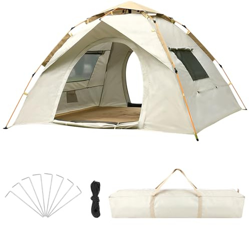 KOMCLUB Tenda da campeggio automatica, protezione UV, perfetta per spiaggia, viaggi, escursioni, campeggio, caccia, pesca, ecc. Tenda leggera per 2-3 persone