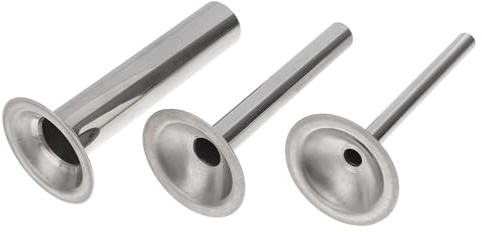 FUNNETOYU Set de 3 Tubos para Embutir Salchichas de Acero Inoxidable Tamaño 8 para Uso en Cocina y Relleno de Embutidos Carne Molida de Diferentes Tipos