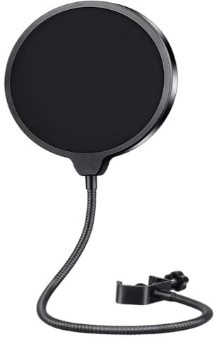 Filtro Antipop Per Microfono, Protezione Professionale Pop Filter Per Microfoni, Previene Rumori Plosivi, Sibilanti E Schizzi, Universalmente Compatibile Con Tutti I Microfoni