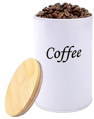 svpfuo Barattolo per caffè ermetico, contenitore per chicchi di caffè, contenitore per cialde di caffè, contenitore da cucina per fagioli, 500 ml, adatto per la conservazione di chicchi di caffè
