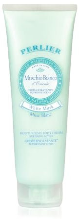 Perlier, Linea Ricette Naturali - Trattamenti per il Corpo - Crema Idratante corpo - Profumo di muschio bianco - Tubo da 250 mL