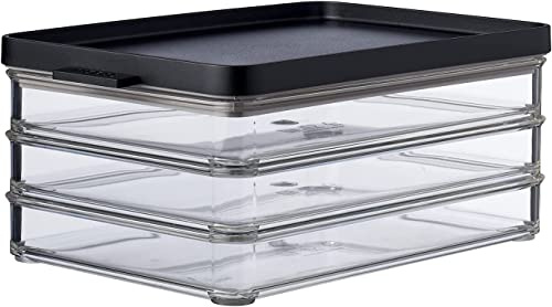 Mepal Kühlschrankdose Omnia Aufschnittdose 3-lagig - Nordic Black/Schwarz