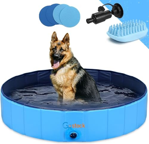 Bagni portatili per cani in PVC, piscina per cani di piccola taglia, uso interno/esterno (spazzola per il bagno degli animali domestici)