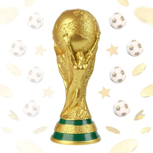 Lvcrizy Weltmeisterschaft 2023, 35,6 cm, Nachbildung des Fußballs, Sammlerstücke, Sport-Fan, Pokal, Geburtstagsgeschenk, Schlafzimmer, Büro, Schreibtisch, Vitrine, Dekoration