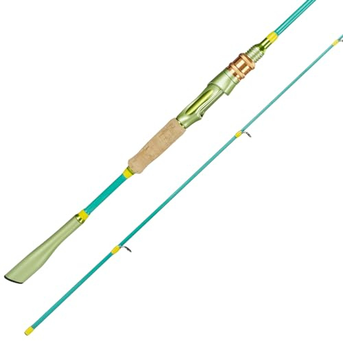 THKFISH Spinnrute 32+36T Carbonfaser Steckrute 2 Teilig, ML Angelrute mit Korkgriff, Edelstahl-Ringe und Keramikring, Schnelle Aktion,180/210/240CM, Steckspinnrute zum Hecht/Barsch/Zander P02-YUGANTZ