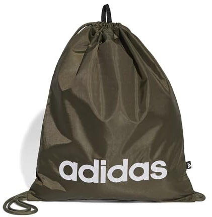 Adidas Unisex LINEAR Gymsack, Olive strata/White, One Size