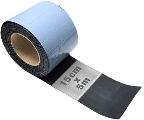 HSS® Bande en butyle EPDM 1,70 mm d'épaisseur (15 cm de largeur / 5 m de longueur) Bande d'étanchéité extra épaisse de qualité supérieure avec EPDM, bande butyle, résistante au vieillissement, à la