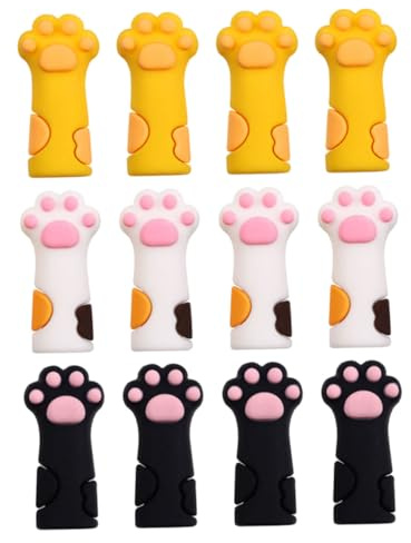 SHERCHPRY 12piezas Funda Anticaída Diseño De De Gato Fundas De Silicona Para Alicates De Cutícula Protección Para Herramientas De Manicura