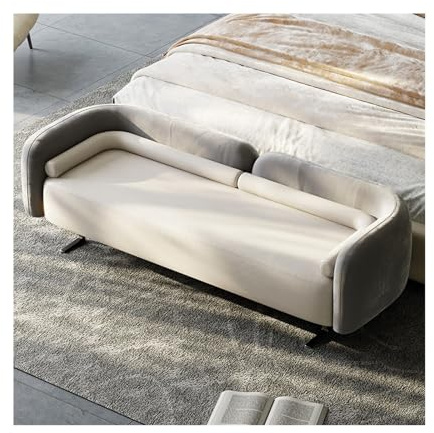 QYMYOZ Förvaringspall, högkvalitativ sängpall i sammet, enkel, modern dekorativ soffpall för hushållet, omklädningsbänk, förvaringspall, F120 x 55 x