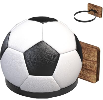 Weqizuerqi Soporte de pared para balones de fútbol, ahorro de espacio, soporte de pared para balones de fútbol, voleibol, sala de estar, sótano, ático, sala de juegos, entrada, pasillo