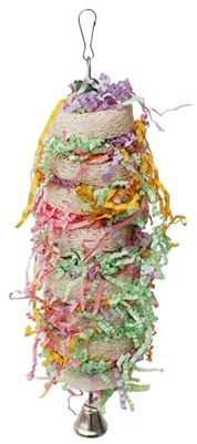 Genérico Juguetes de Forrajeo para Aves - Juego Masticable | 26cm, Madera Natural, Estimulación Cognitiva para Loros, Agapornis, Cacatúas, Periquitos, Guacamayos, Accesorio Jaula