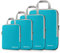 Compression Packing Cubes 3/4er Set, Gonex Kleidertaschen 4-teilig Verpackungswürfel, Kleidertaschen Set, Kofferorganizer Reise Würfel, Blau(4er)