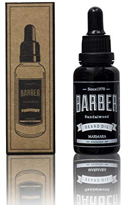 Barber Marmara Beard Oil 30ml Bart Öl für die tägliche Bartpflege von 3-Tage-Bart bis Vollbart Sandelholz Bartpflege Öl Männer Extra Glanz und geschmeidigkeit. Hochwertiges Bartöl herren