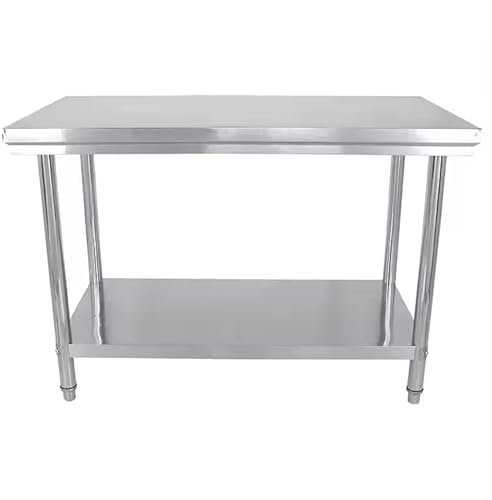 Commercial Catering Table, 120cmX60cmX80cm - Stainless Steel Kitchen Table - Food Prep Workbench - Ideal for Outdoor Kitchen