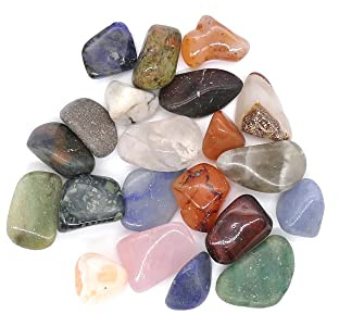 Pierres précieuses polies, Reiki de poche, Chakra, roches minérales, paquet de 100g (18 à 21 pierres) Taille : Mélange moyen 15mm à 25mm