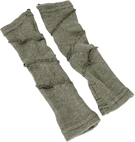 GURU SHOP Baumwoll-Feinstrick Handstulpen, Pulswärmer mit Overlock - Olivgrün, Herren/Damen, Baumwolle