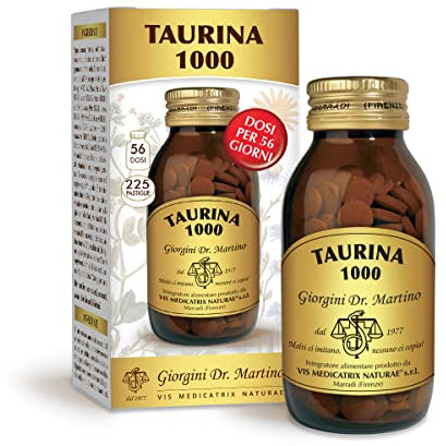 Dr Giorgini TAURINA 1000 pastiglie - 90 g (integratore di taurina, 1000 mg per dose, scorte per 56 giorni)
