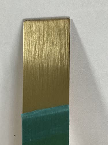 Nobelt Borstad mässing 1 000 x 150 x 0,5 mm, självhäftande tennremsor, plåtsnitt, bländning, list, lister, täcklist, fönsterlist, rostfritt stål, V2A
