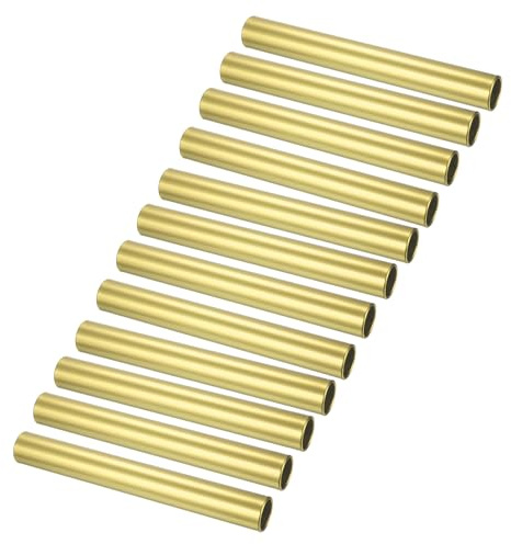 PATIKIL Relay Track Baton, 12 Pcs Aluminum Tube Field Running Race Stick Corrosion Resistant for Outdoor Athletics Sport Game Practice Tool, Yellow