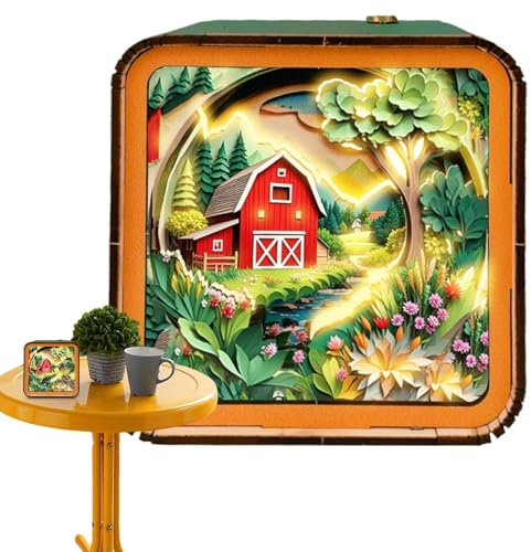 Veilleuse puzzles en bois - Veilleuse puzzle paysage, veilleuse puzzle | Jouets éducatifs de puzzle, puzzle de veilleuse avec fonction de lumière LED, décoration de la maison pour chambre à coucher, s