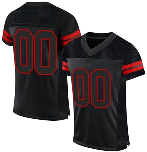Camiseta de fútbol americano personalizada, estampada, con nombre, número en blanco, camiseta de manga corta para hombre, mujer, niño