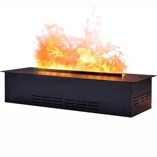 GAYAYAS 3D Water Vapor Electric Fireplace, Stove Water Vapor Fireplace, 3mm Ultra-thin Panel, Intelligent Water Filling, for Home, Office, Hotel,100cm/39.3in
