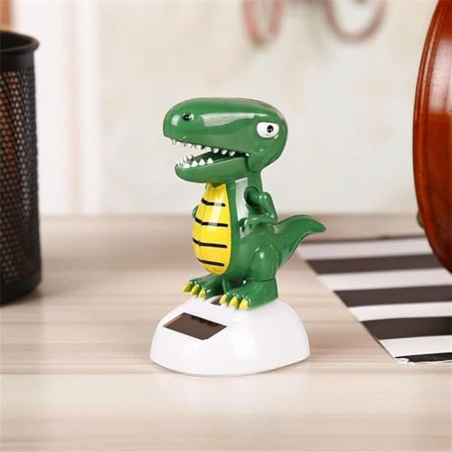 Zhhuoc Green Solar Powered Dancing Dinosaur,Swinging Dancer Toy Decoration Gift,No Battery Required,Desk and Dashboard Decor Home Decor Birthday Gifts Solar Power Kits