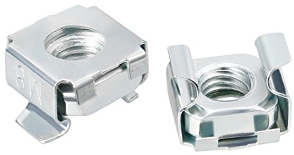 sourcingmap Paquet de 20 écrou cage M8 acier au carbone zingué pour armoire de serveur