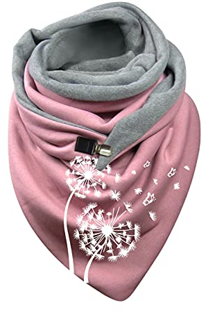 Dorjuli Frauen Schal Mit Knöpfen Elegant Klassischer Persönlichkeit Geometrische Kaschmir-Schal mit Button Herbst Valentinstag Ein Weicher als Geschenk,Schal Damen Dreieckschal,D-3,Einheitsgröße