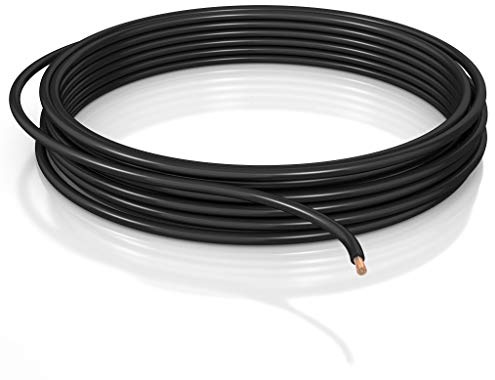 DCSk Fahrzeugleitung - 35mm² - 2m - FLRY B asymmetrisch - 35 mm² - KFZ Kabel Litze - Schwarz - Batteriekabel 35mm2