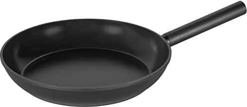 Combekk 211132.02 Bratpfanne aus recyceltem Aluminium, antihaftbeschichtet, für Induktionsherde geeignete große Pfanne, Keramikbeschichtung, robust und langlebig, hoher runder Rand, 32 cm, schwarz